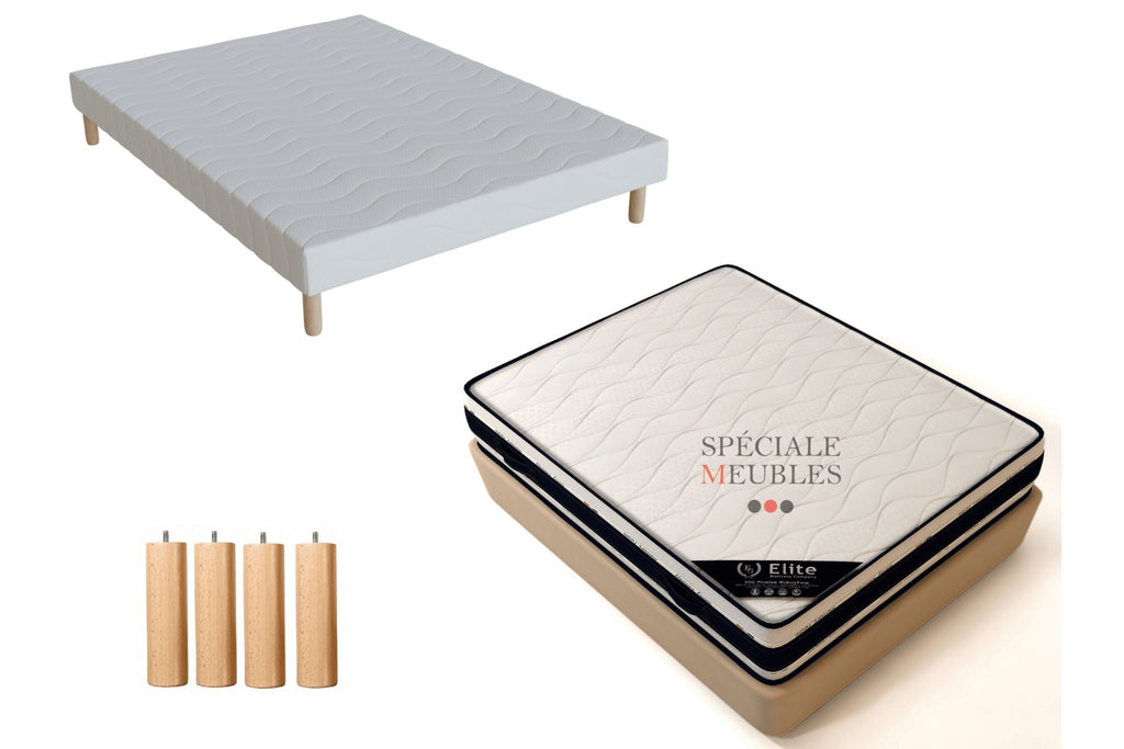 Ensemble Sommier Matelas Élite 22 cm – Mémoire de forme