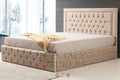 ROMA BEIGE Bed Frame - Tufted velvet
