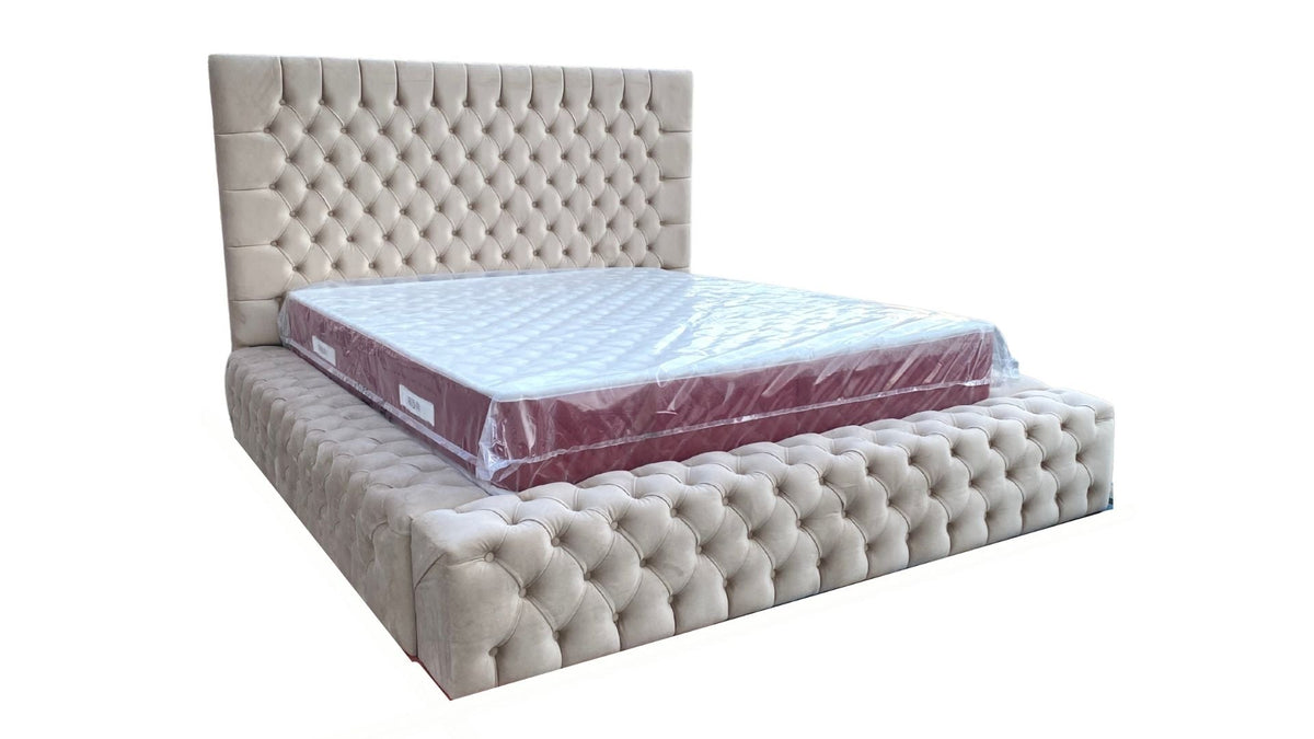 CADRE DE LIT GRAND LIT BEIGE