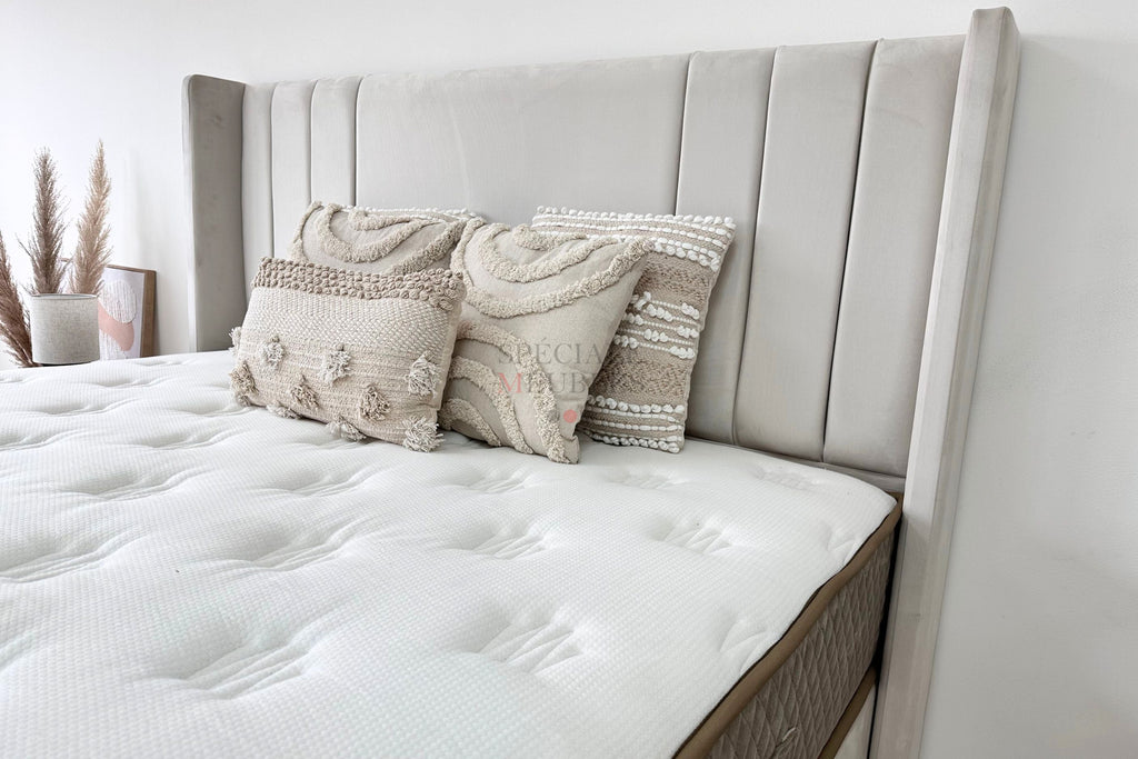 PACK COMPLET ALMA BLANC CASSE + Matelas 25cm