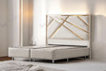 Lit coffre PARMA BEIGE CLAIR - Velours
