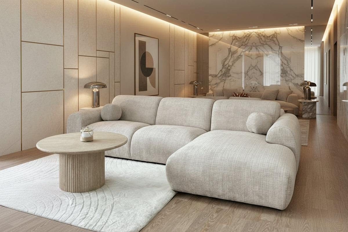 Canapé Cloud en tissu Marbella crème