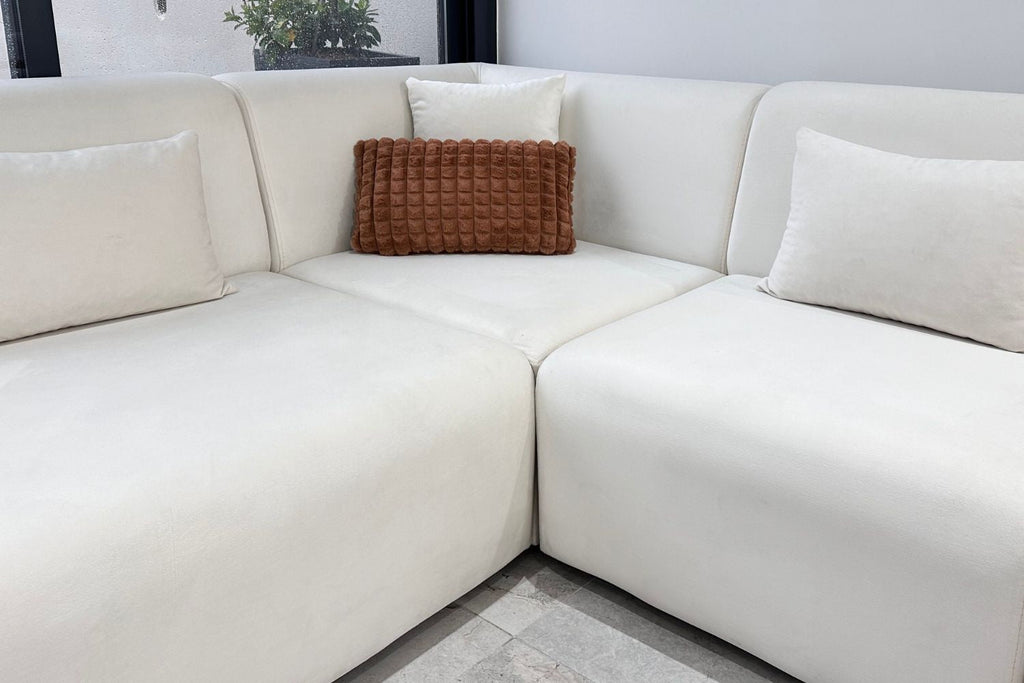 Off-White Velvet Coco Sofa