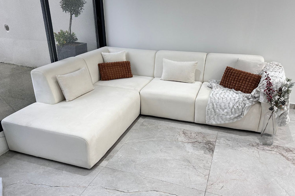 Off-White Velvet Coco Sofa