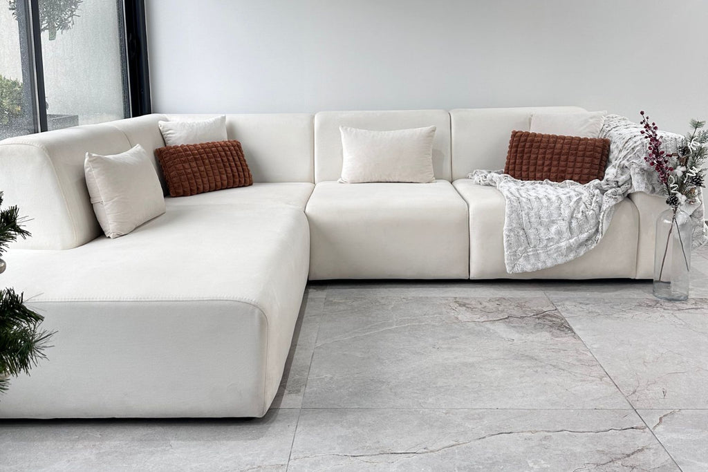 Off-White Velvet Coco Sofa