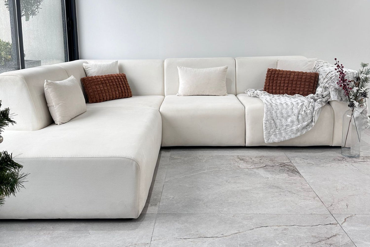 Off-White Velvet Coco Sofa