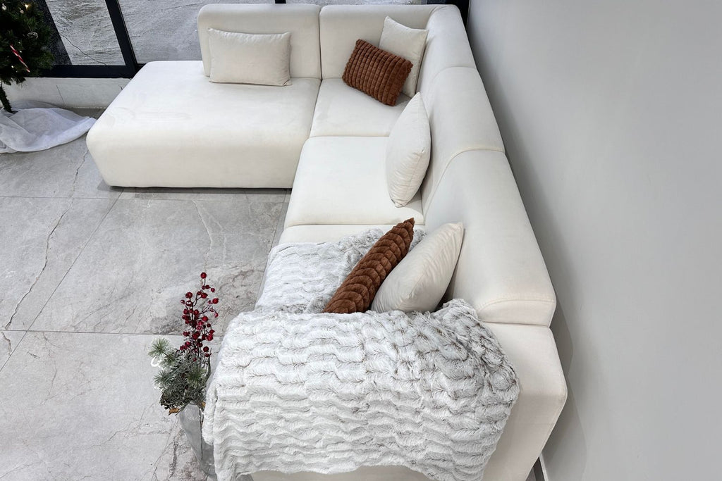 Off-White Velvet Coco Sofa