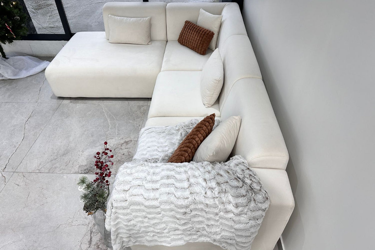 Off-White Velvet Coco Sofa