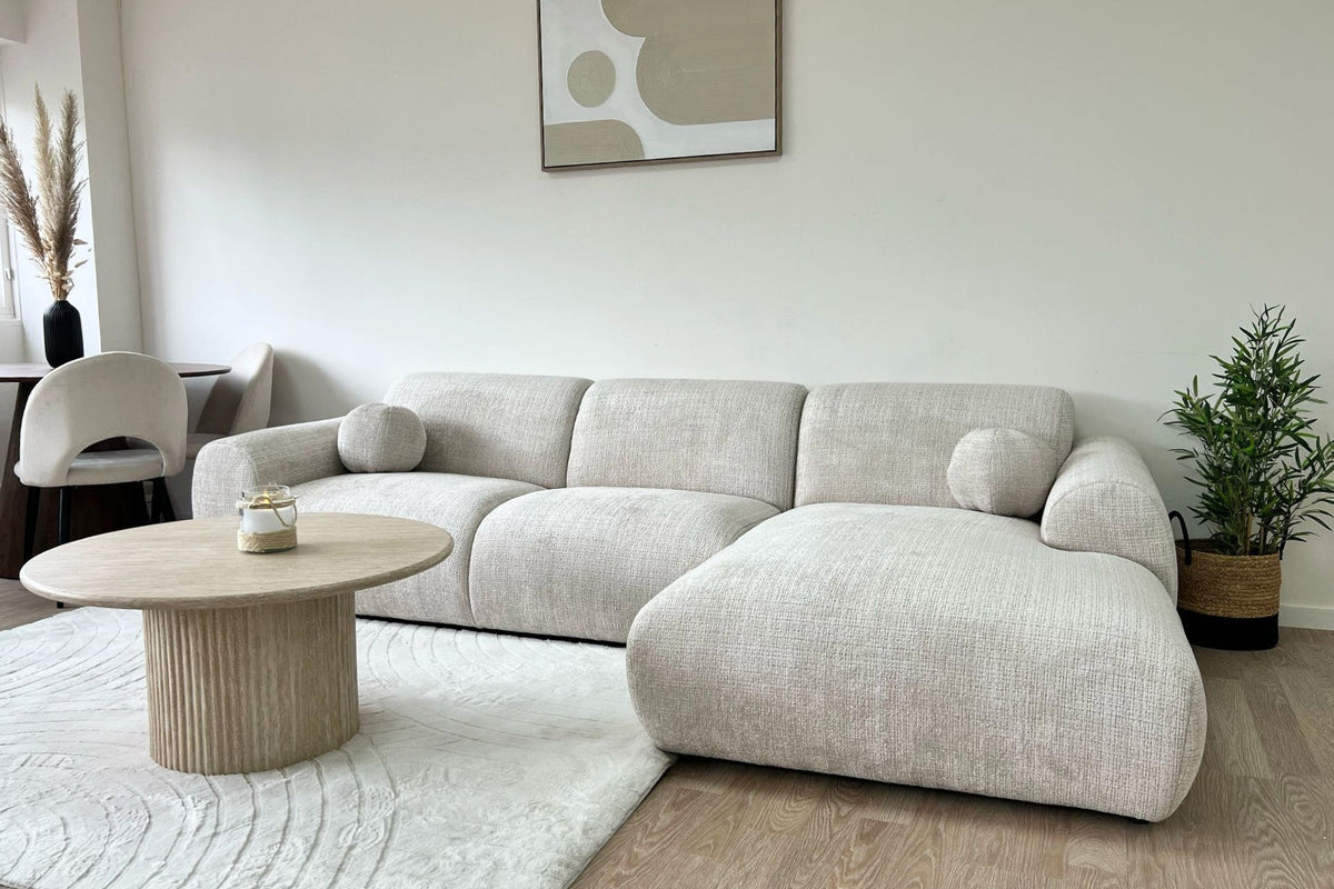 Canapé Cloud en tissu Marbella crème