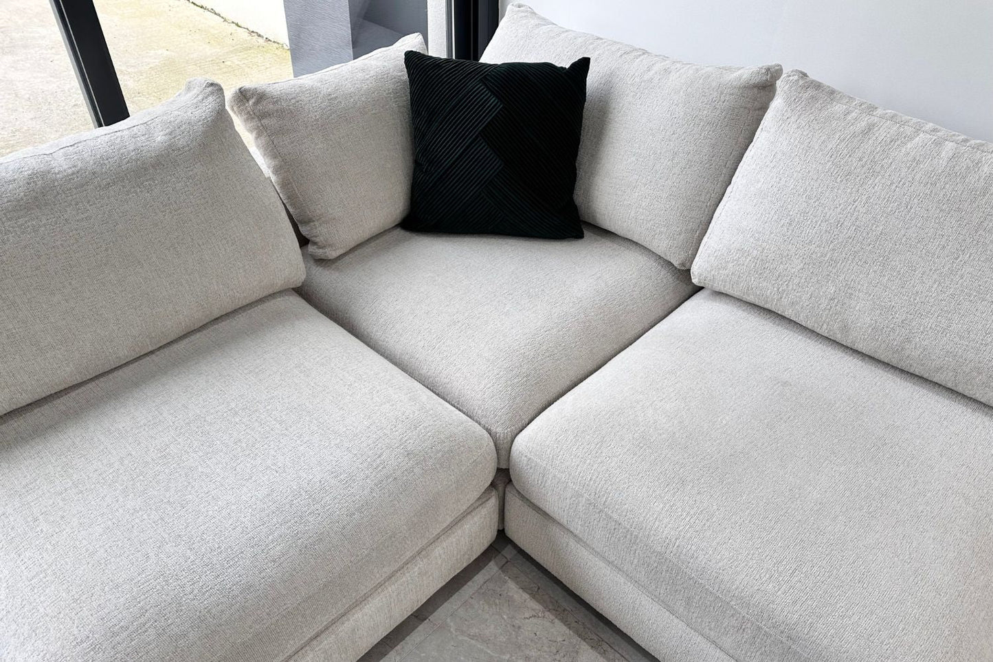 Canapé Julia Modulable Chenille  4+1 Pouf