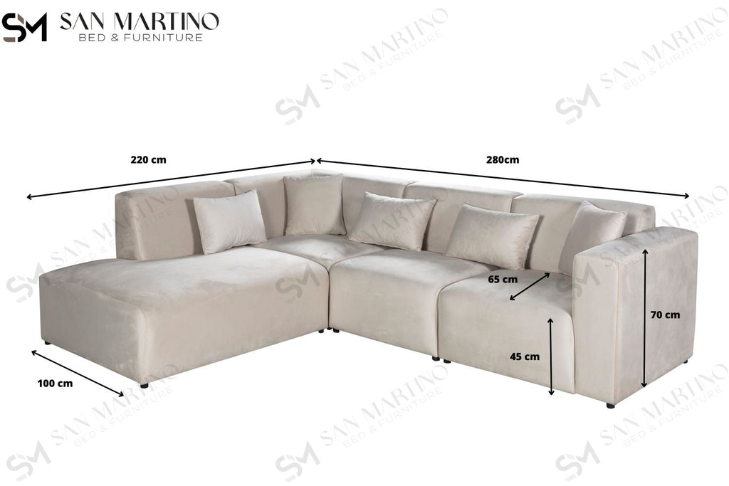 Off-White Velvet Coco Sofa