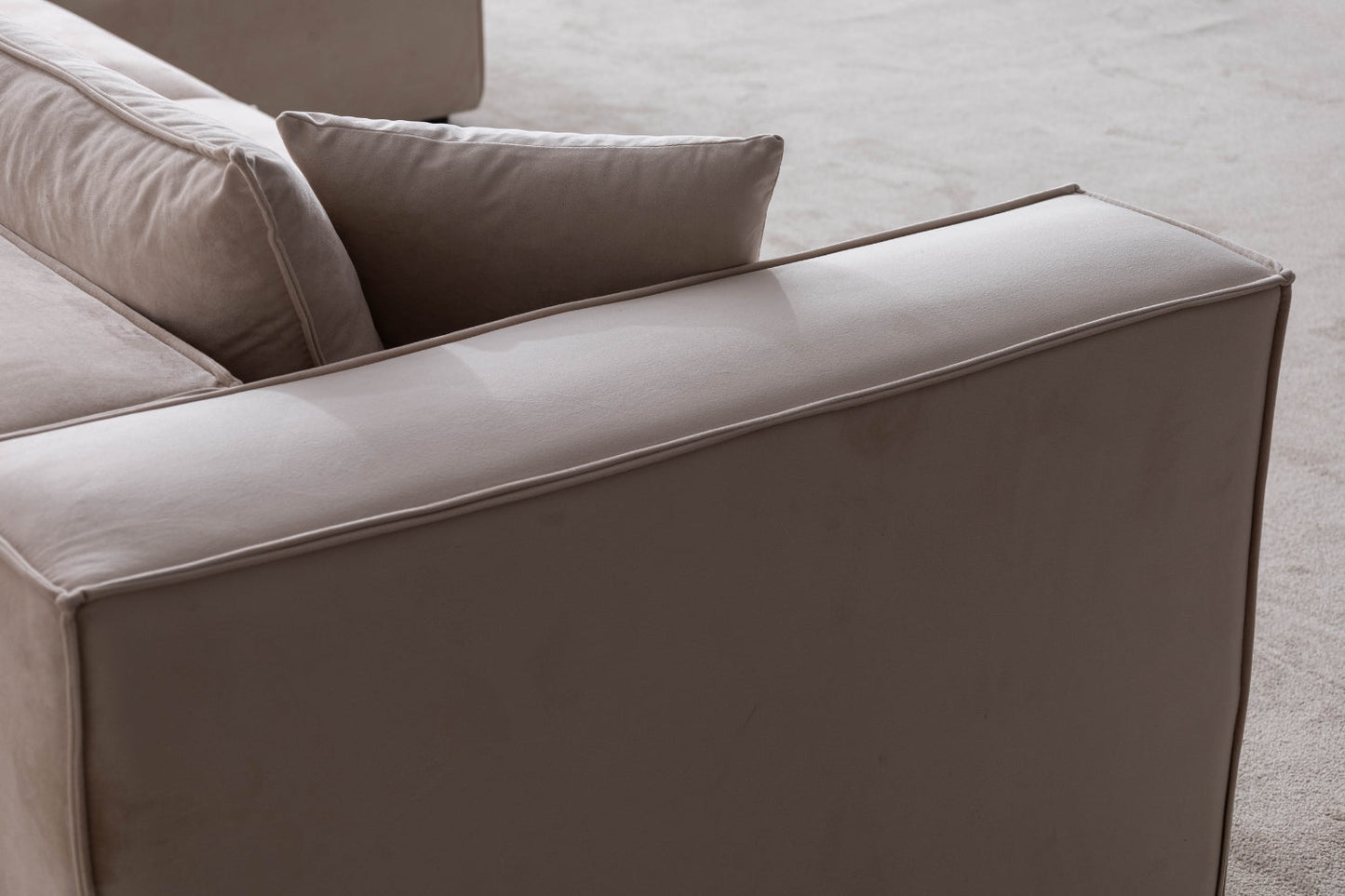 Canapé Elégance Velours Modulable 3+1 Pouf