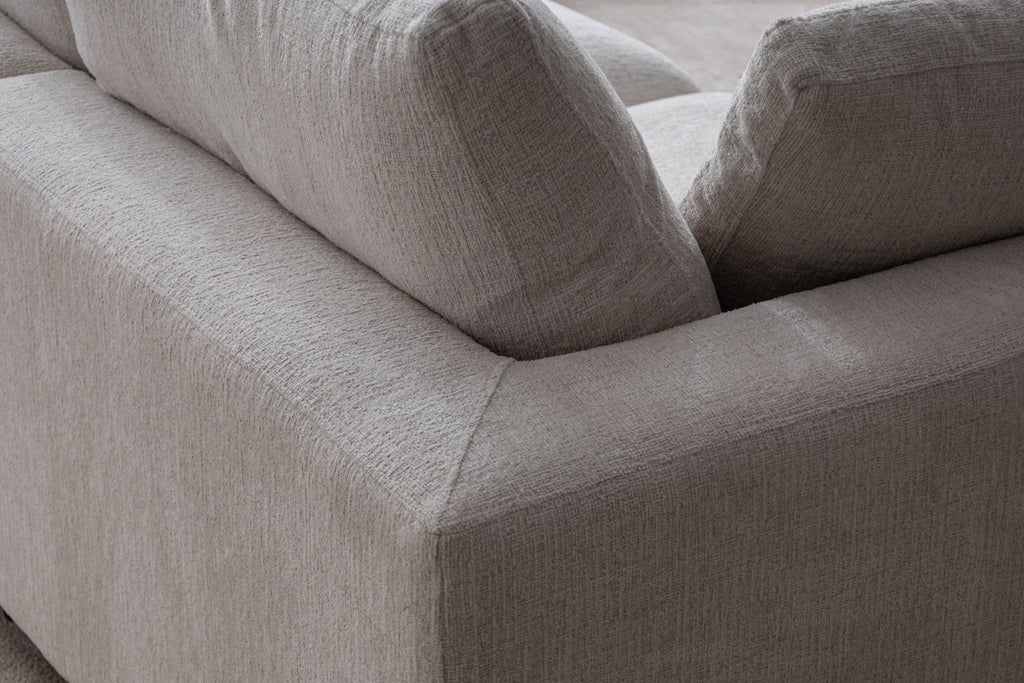 Canapé Julia modulable chenille 4+1 pouf