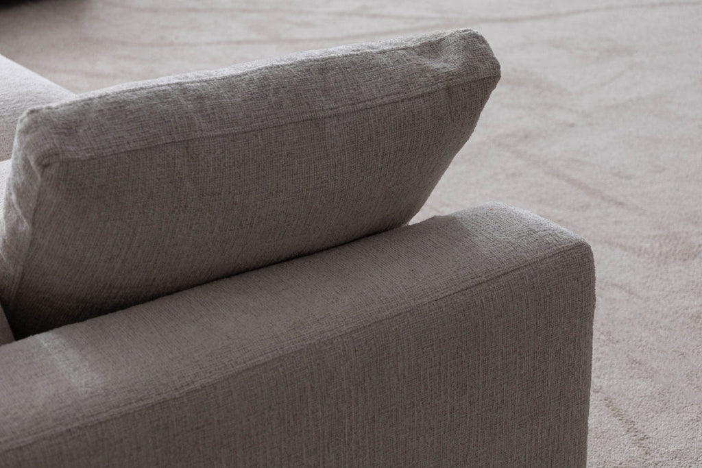 Canapé Julia modulable chenille 4+1 pouf