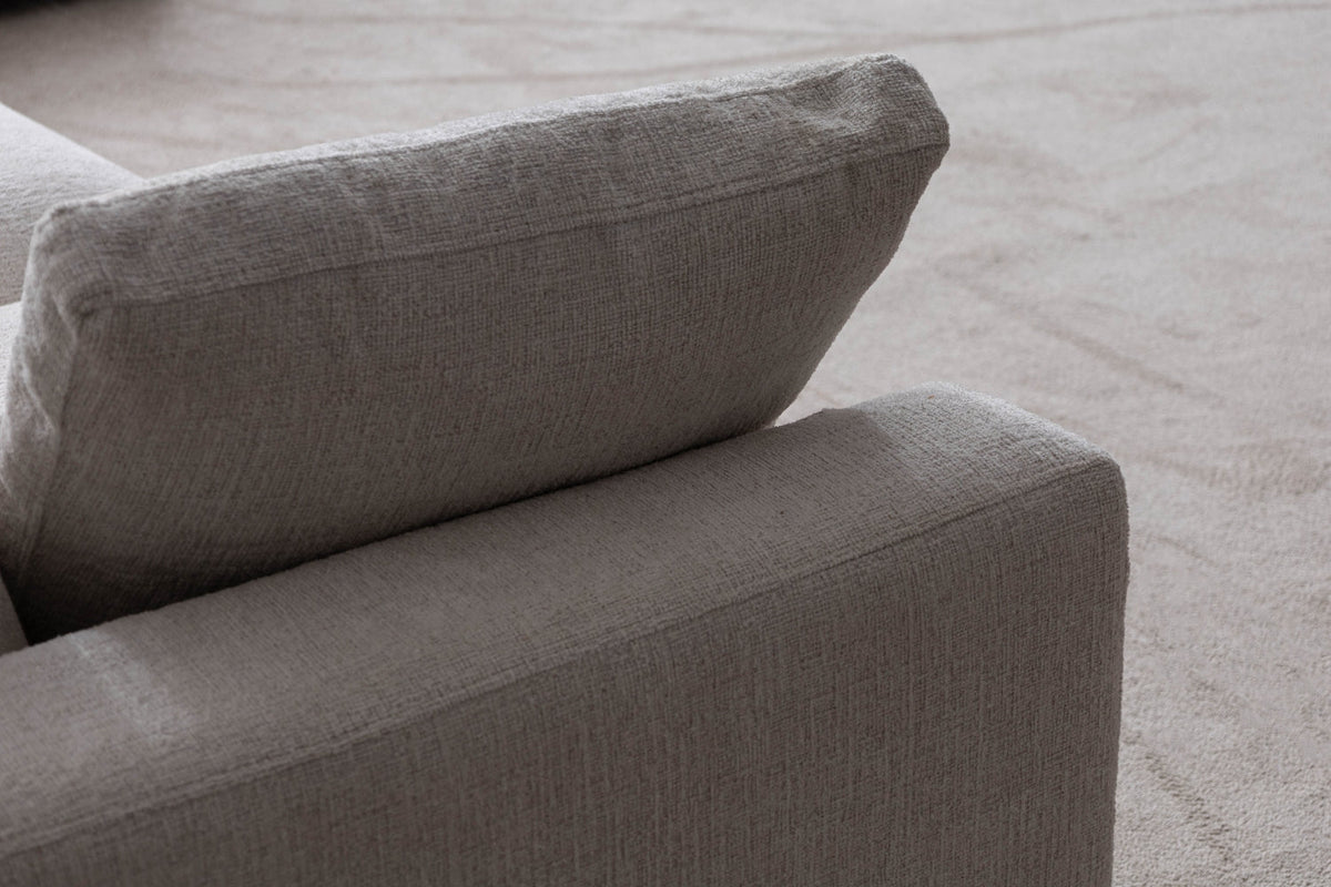 Canapé Julia modulable chenille 4+1 pouf