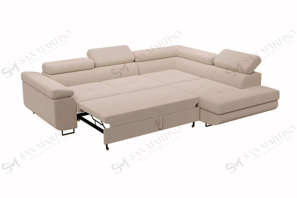 Canapé d'angle convertible Tony beige
