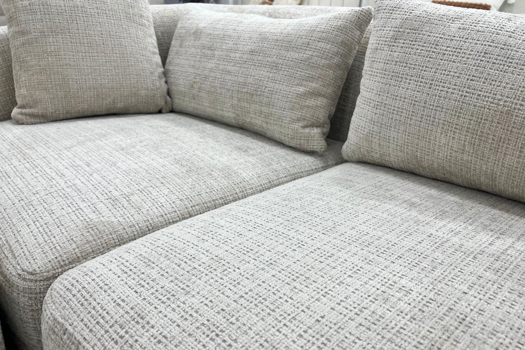 Canapé Mila modulable, tissu Marbella crème