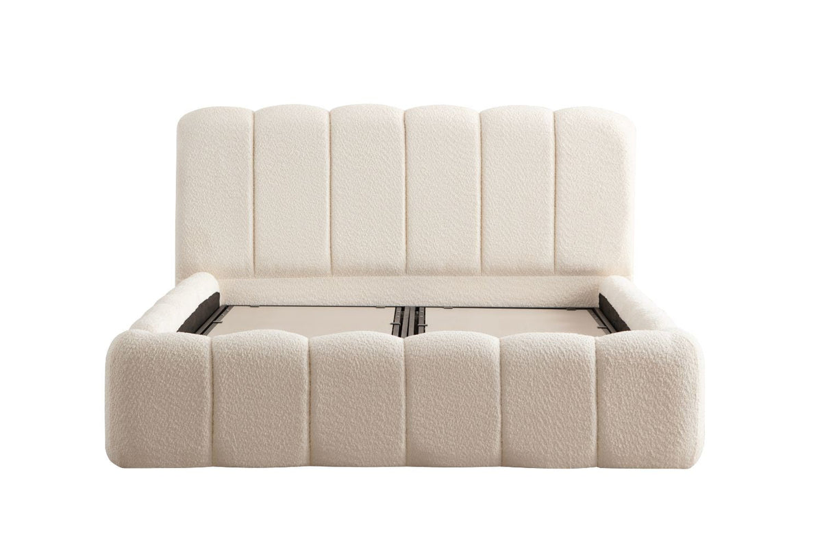 Lit Coffre ALYA BLANC CASSÉ - Chenille