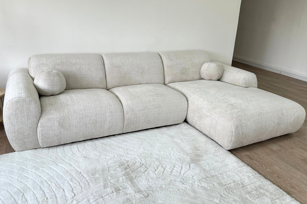 Canapé Cloud en tissu Marbella crème