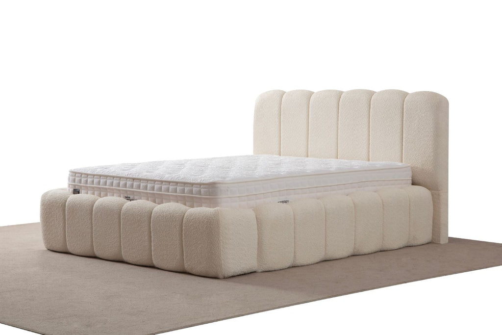 Lit Coffre ALYA BLANC CASSÉ - Chenille