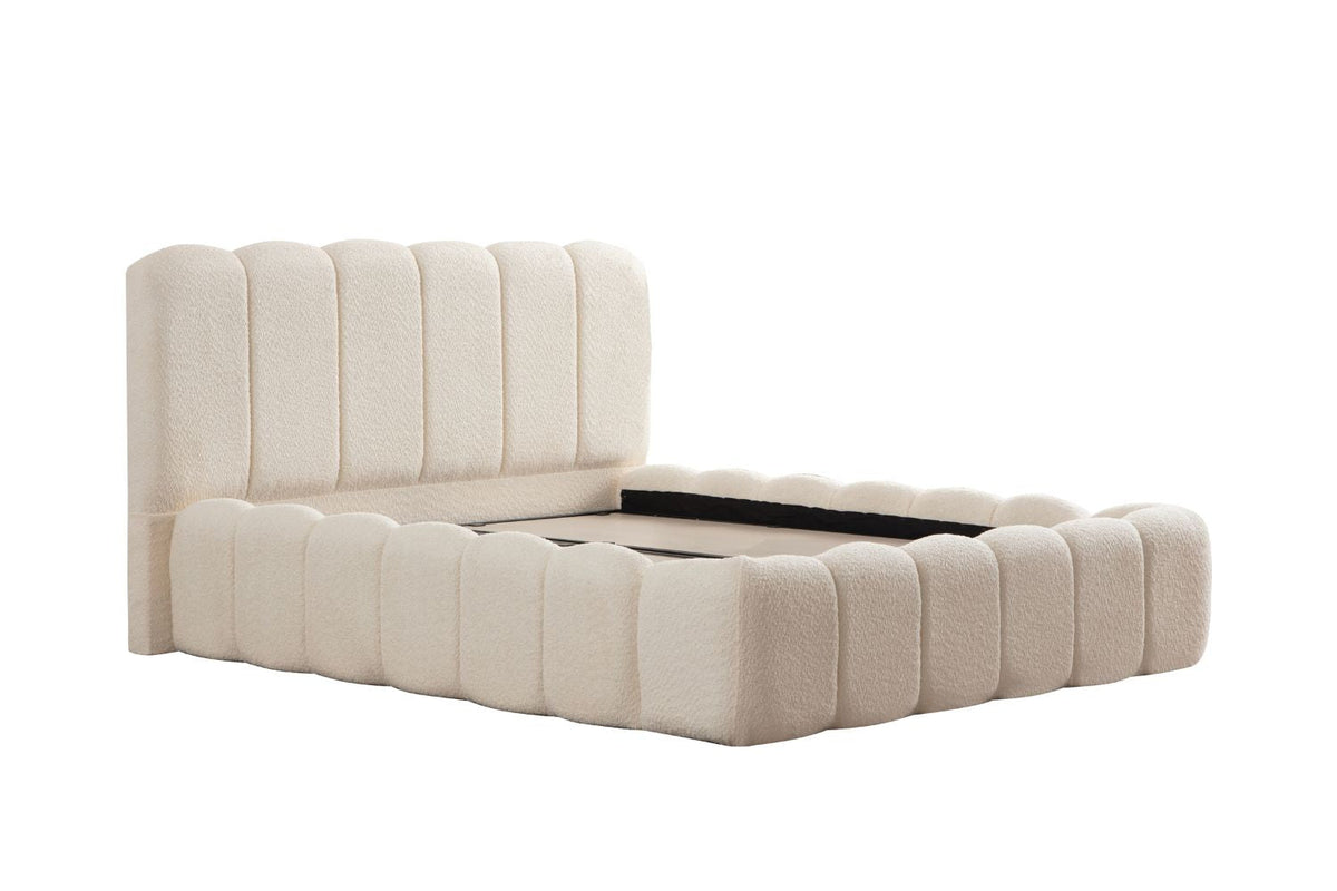 Lit Coffre ALYA BLANC CASSÉ - Chenille