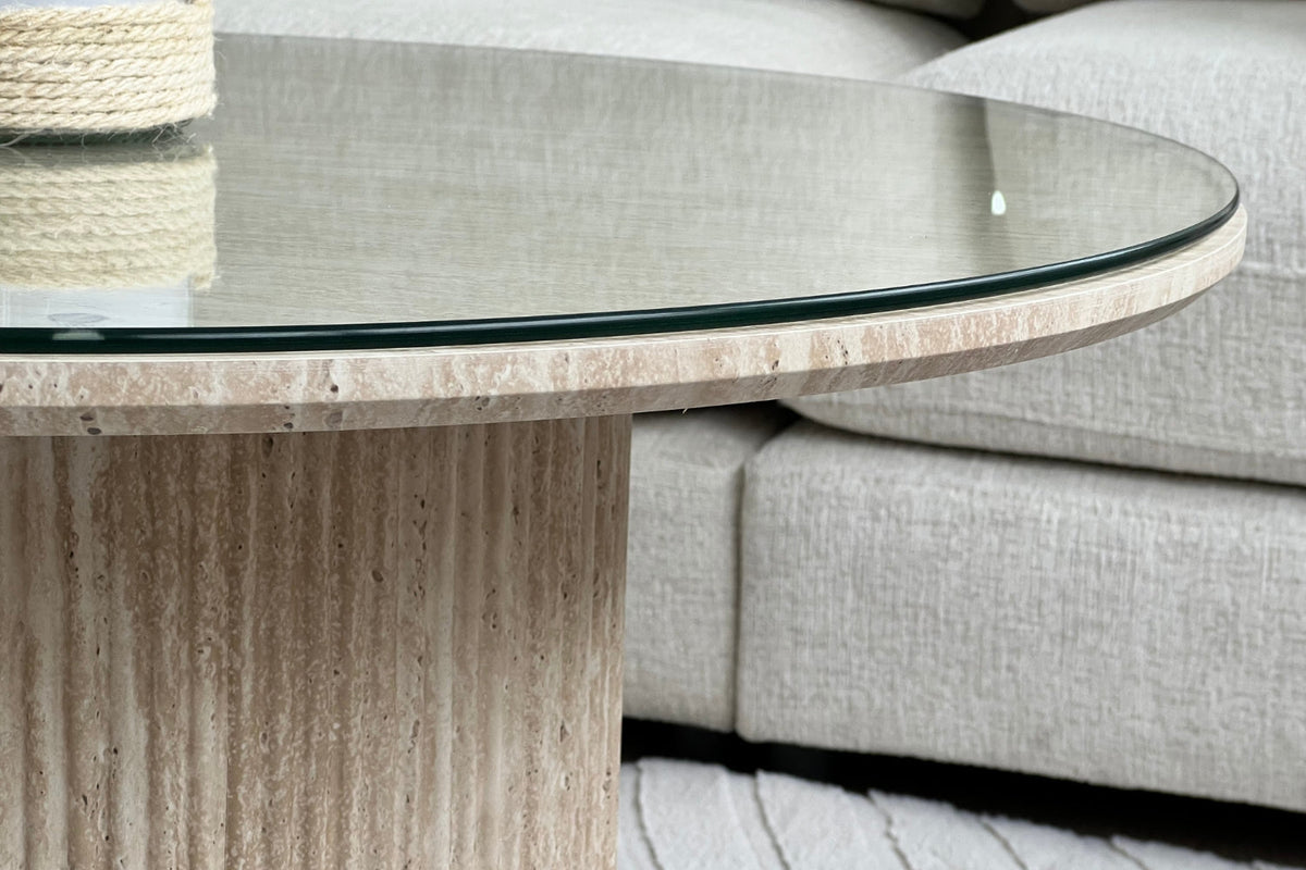 Table Basse Lisa Effet Travertin