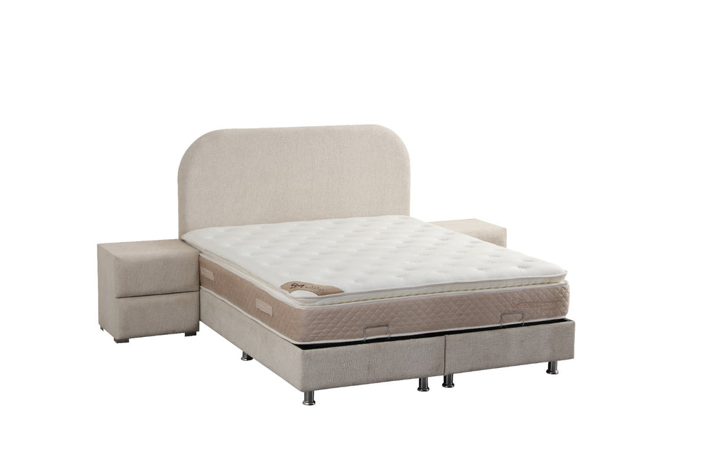 Lit Coffre EDA BLANC CASSE - Chenille