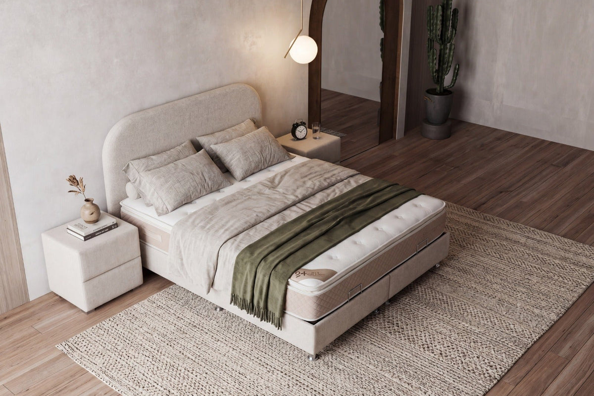 Lit Coffre EDA BLANC CASSE - Chenille