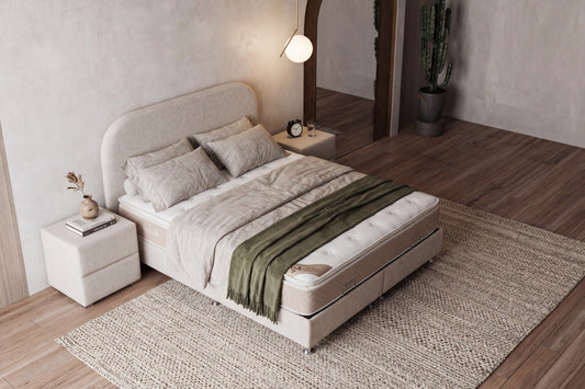 Lit Coffre EDA BLANC CASSE - Chenille