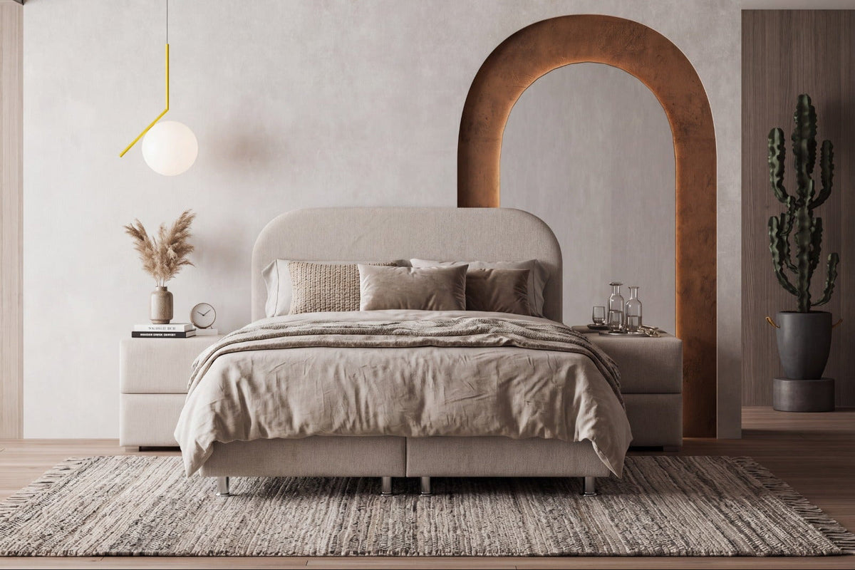 Lit Coffre EDA BLANC CASSE - Chenille