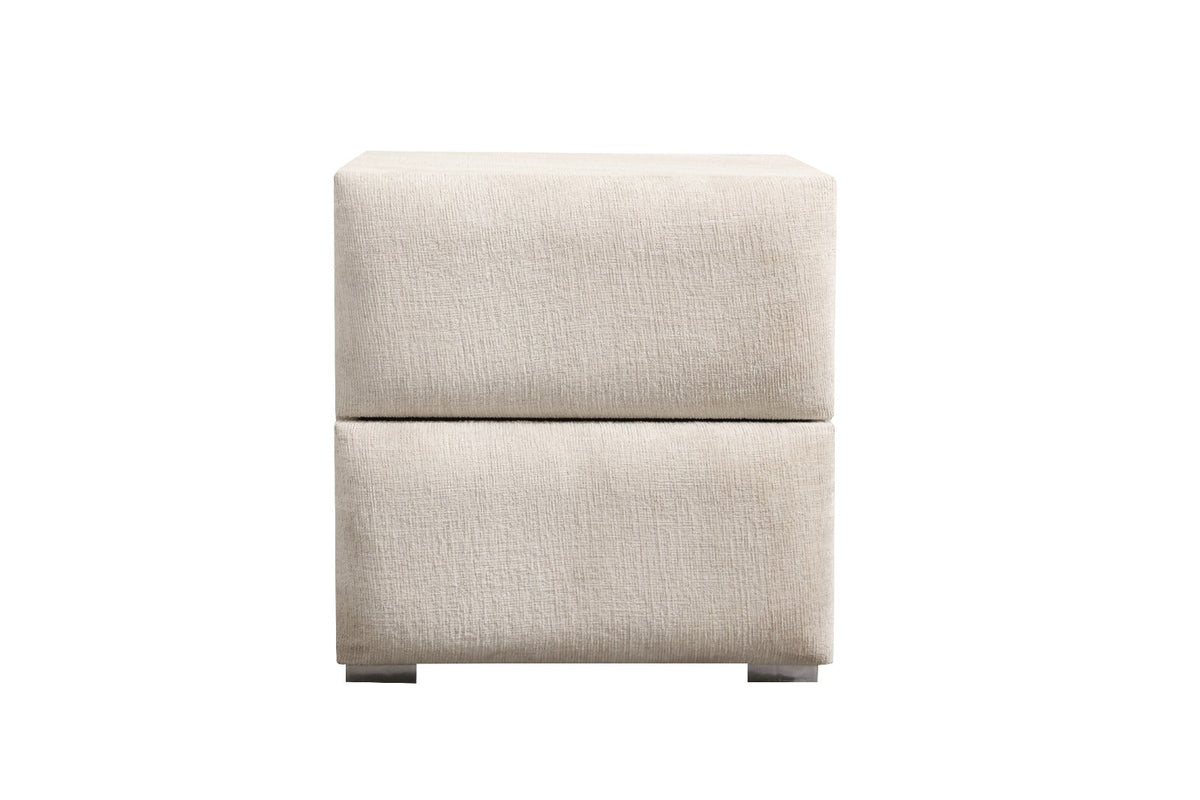 Lit Coffre EDA BLANC CASSE - Chenille